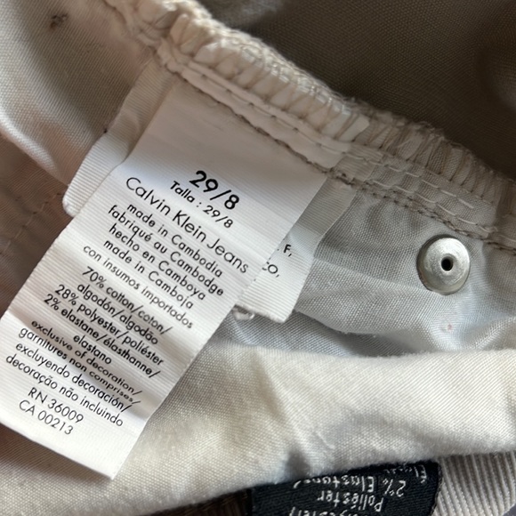 Beige Calvin Klein pants size 29/8 petite - Picture 10 of 11